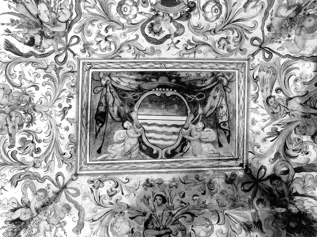 stemma cardinalizio (decorazione pittorica) - ambito pugliese (seconda metà sec. XVI)
