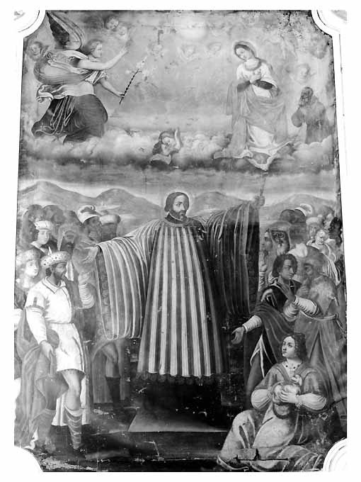predicazione di San Francesco Saverio (dipinto) di De Tuglie Nicola Maria - bottega salentina (metà sec. XVII)