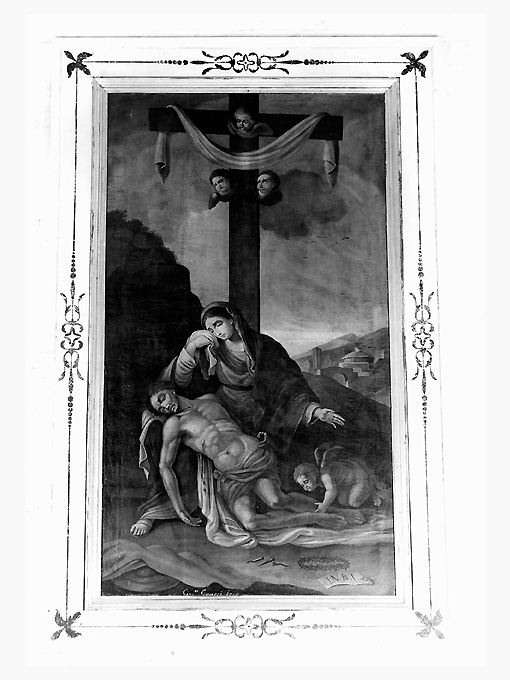 Pietà (dipinto, opera isolata) di Grassi Giovanni jr (metà sec. XIX)