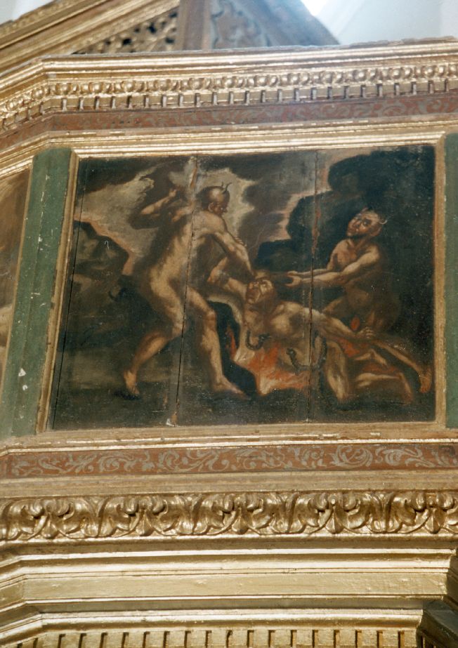 inferno (dipinto) di Leonelli Giuseppe e Leonelli Lazzaro (sec. XVIII)