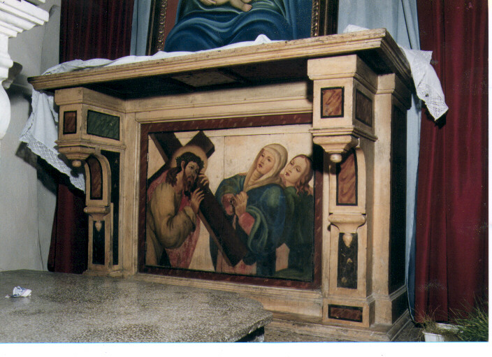 Cristo incontra la Madonna sulla via del Calvario (altare) - manifattura Italia meridionale (sec. XVI)