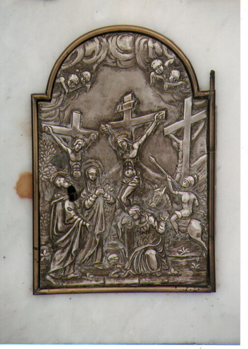 crocifissione di Cristo (sportello di tabernacolo) - manifattura Italia meridionale (sec. XIX)