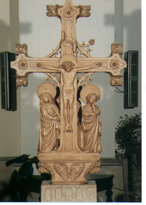 crocifissione di Cristo (gruppo scultoreo) - manifattura provenzale (sec. XV)