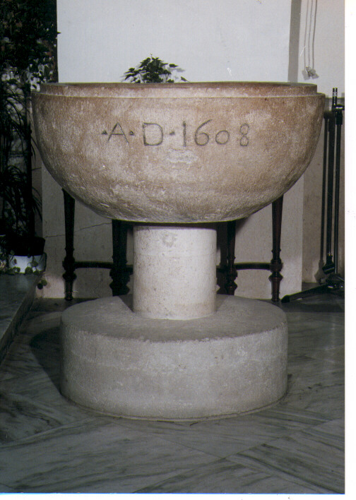 fonte battesimale - ambito Italia meridionale (sec. XVII)
