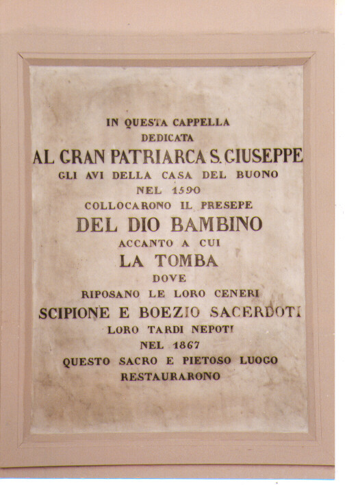 lapide documentaria - ambito Italia meridionale (sec. XX)