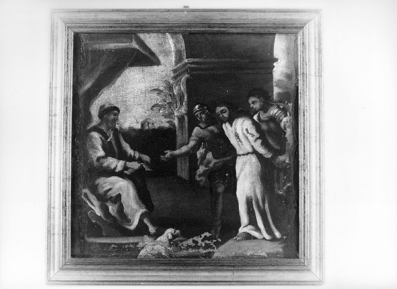 stazione I: Gesù condannato a morte (dipinto) - ambito Italia meridionale (fine/inizio secc. XIX/ XX)