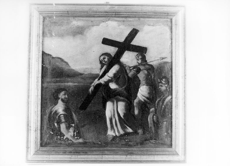 stazione II: Gesù caricato della croce (dipinto) - ambito Italia meridionale (fine/inizio secc. XIX/ XX)