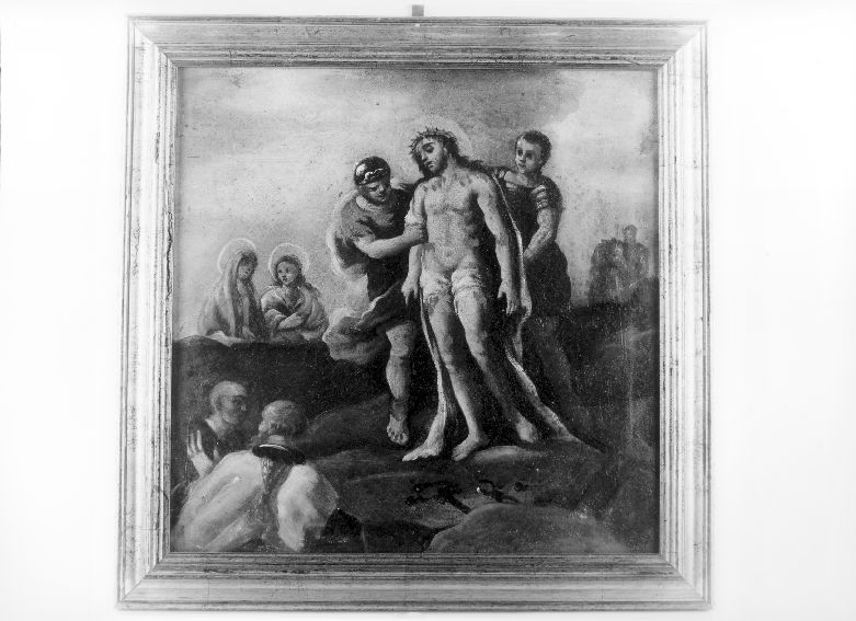 stazione X: Gesù spogliato e abbeverato di fiele (dipinto) - ambito Italia meridionale (fine/inizio secc. XIX/ XX)