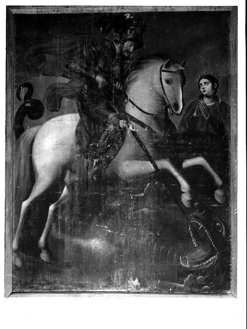 San Giorgio e il drago (dipinto) - ambito pugliese (sec. XIX)