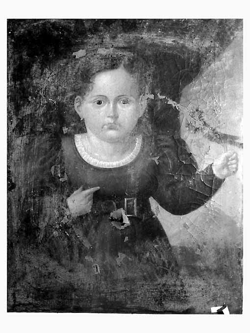 ritratto di bambina con uccellino (dipinto, opera isolata) - ambito Italia meridionale (prima metà sec. XIX)