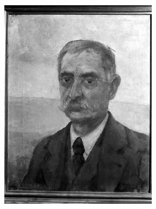 Mio padre, ritratto d'uomo (dipinto, opera isolata) di Schingo Luigi (sec. XX)
