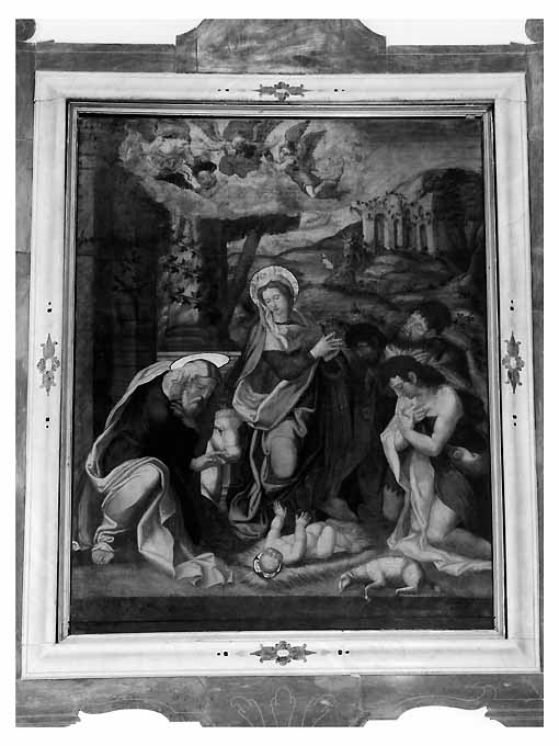 adorazione dei pastori (dipinto) - ambito Italia centro-settentrionale (seconda metà sec. XVI)