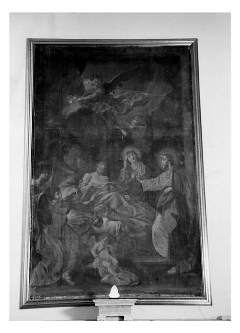 Transito di san Giuseppe, morte di San Giuseppe (dipinto) - ambito pugliese (seconda metà sec. XVIII)