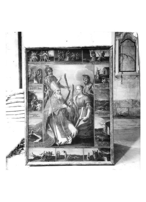 San Felice, san Giustino Vescovo, santa Giusta, san Florenzio (dipinto) di Castellano Giuseppe (sec. XVIII)
