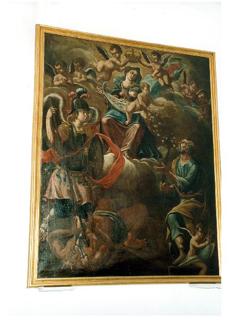 Madonna Incoronata e santi Michele e Giuseppe (dipinto) - ambito pugliese (sec. XVIII)