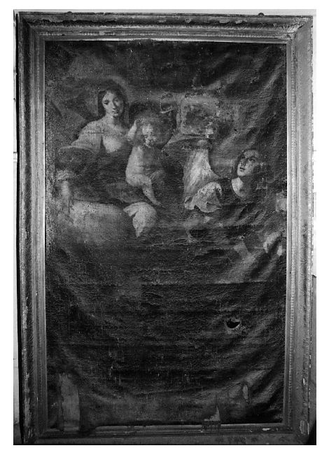 Madonna con Bambino e San Michele arcangelo (dipinto) - ambito Italia meridionale (sec. XVIII)