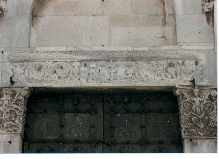 San Secondino e San Eleuterio (architrave di portale) - ambito Italia meridionale (sec. XII)