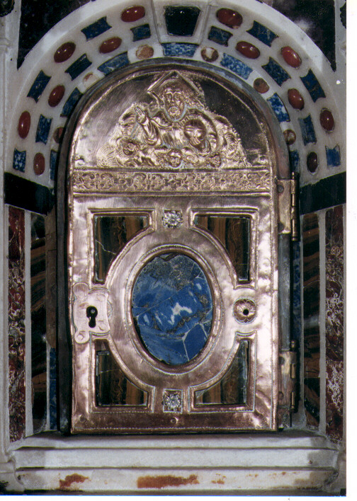 Dio Padre benedicente (sportello di tabernacolo) - ambito Italia meridionale (seconda metà sec. XVIII)