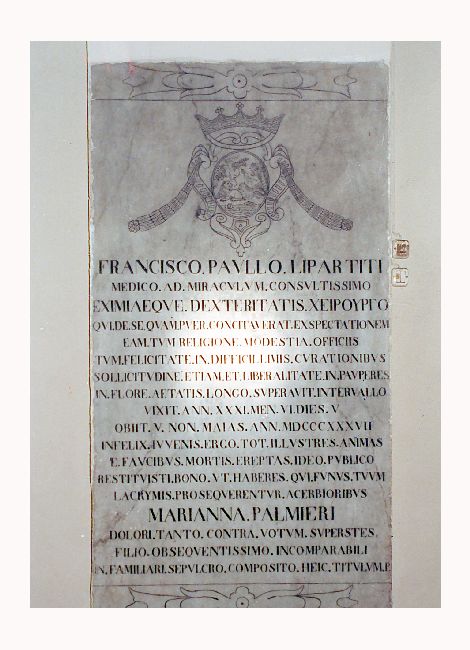 lapide - ambito Italia meridionale (sec. XIX)