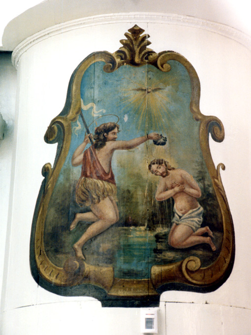 battesimo di Cristo (dipinto) - ambito Italia meridionale (secc. XIX/ XX)