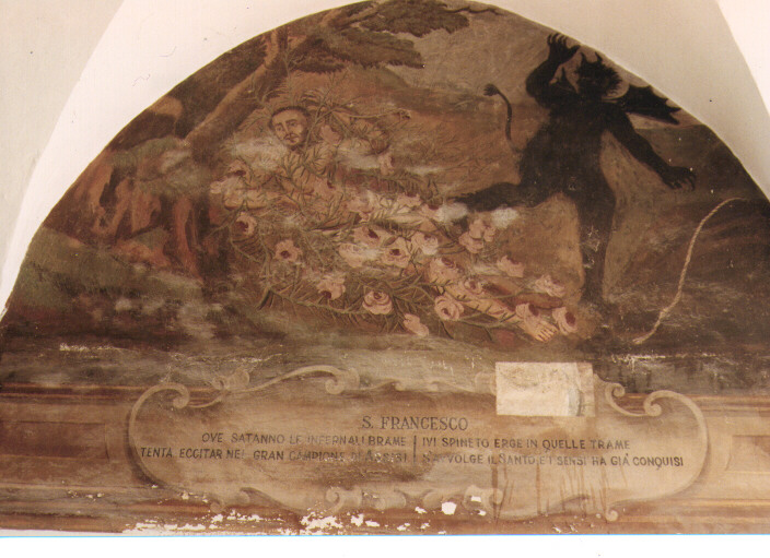 tentazioni di San Francesco d'Assisi (dipinto) - ambito francescano (sec. XVII)