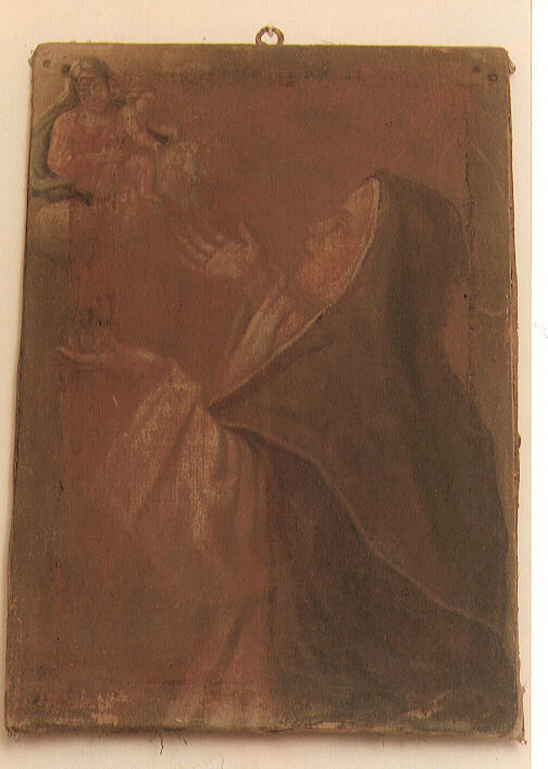 santa domenicana, Madonna con Bambino (dipinto) - ambito Italia meridionale (secc. XVIII/ XIX)