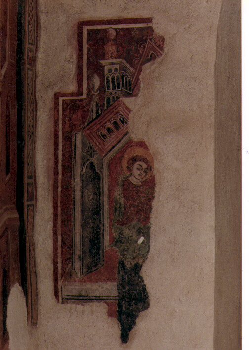 Madonna con Bambino in trono (dipinto, frammento) - ambito Italia meridionale (sec. XV)