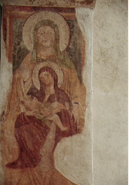 Sant'Anna, Maria Vergine e Gesù Bambino (dipinto) - ambito Italia meridionale (prima metà sec. XV)