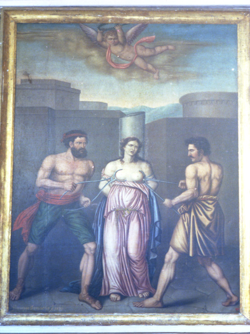 Martirio di Sant'Agata (dipinto) di De Mattia Giuseppe (sec. XIX)