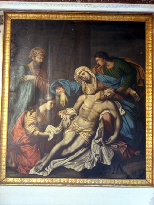 compianto sul Cristo morto (dipinto) di De Mattia Giuseppe (sec. XIX)