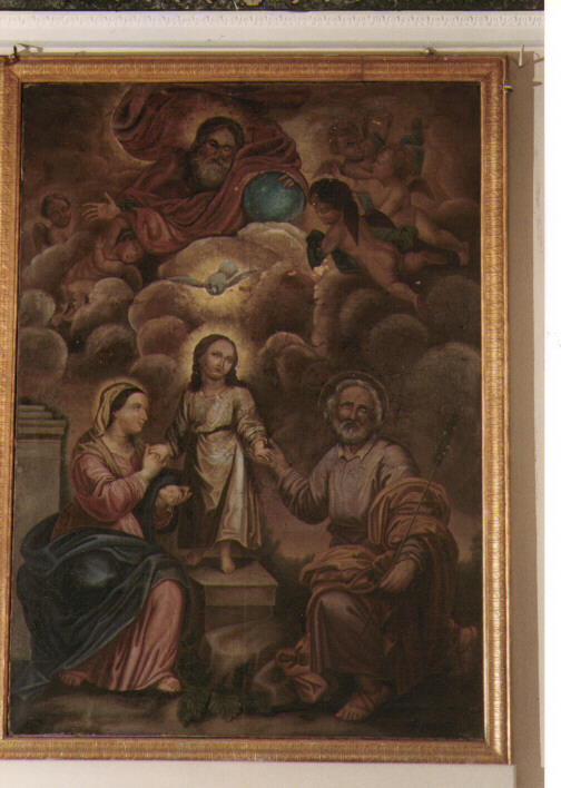 Sacra Famiglia e Trinità (dipinto) di De Mattia Giuseppe (terzo quarto sec. XIX)