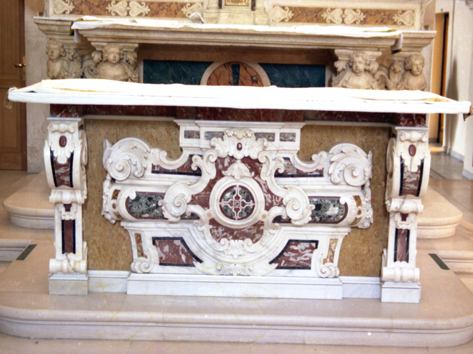 mensa d'altare - ambito napoletano (ultimo quarto sec. XVIII)