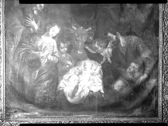 adorazione dei pastori (dipinto) di Rosa Carlo (attribuito) (sec. XVII)