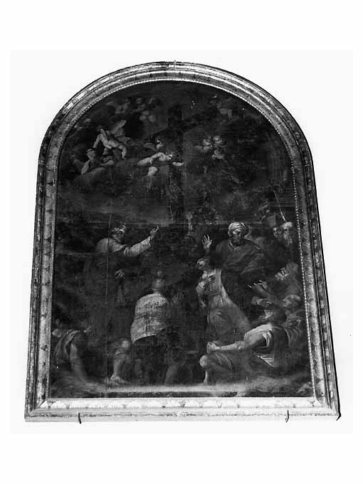 ritrovamento della vera croce (dipinto) - ambito pugliese (sec. XVIII)