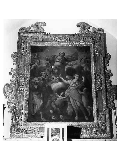 Madonna, san Giuseppe, angelo custode (dipinto) - ambito pugliese (sec. XVIII)
