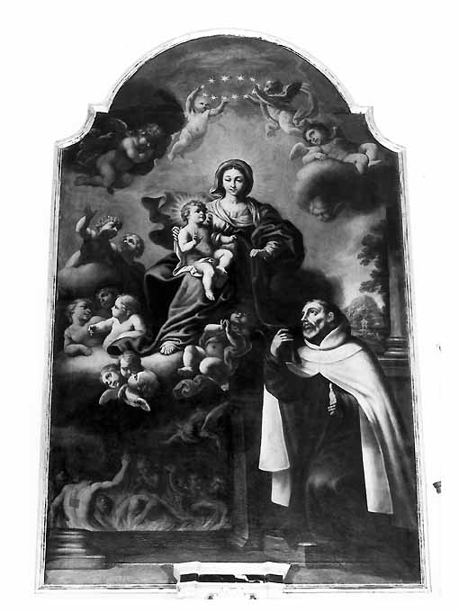 Apparizione della Vergine a san Simone Stock (dipinto) - ambito Italia meridionale (sec. XVIII)