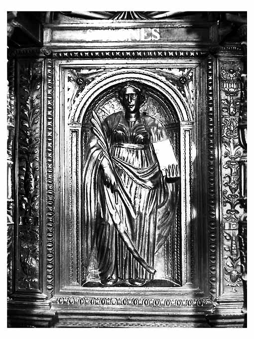 Sant'Agnese (pannello di stallo di coro) di Bonafede Colantonio, Marzano Teodoro, Fanello Candilera de (sec. XVI)