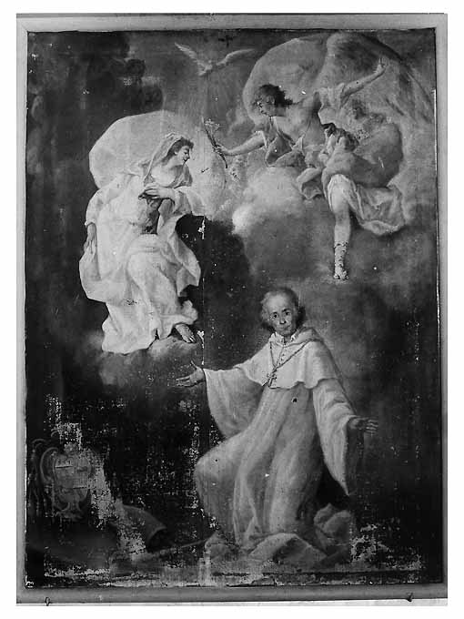 Annunciazione e santo vescovo (dipinto) - ambito pugliese (fine sec. XVIII)