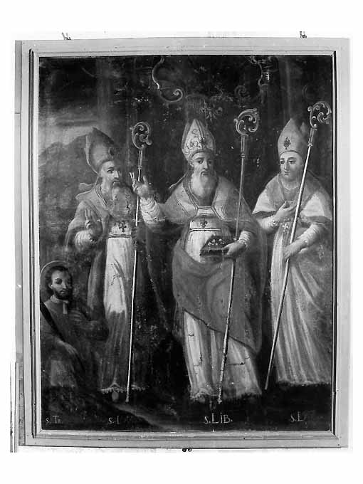 San Mario, san Liborio, san Ludovico da Tolosa (?) e santo martire (dipinto) - ambito pugliese (seconda metà sec. XVIII)