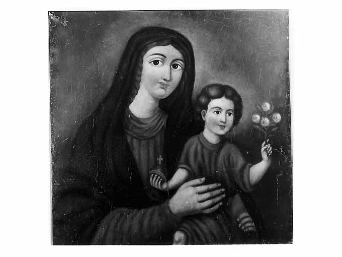 Madonna della Croce, Madonna con Bambino (dipinto) di Sciancalepre Francesco (sec. XX)