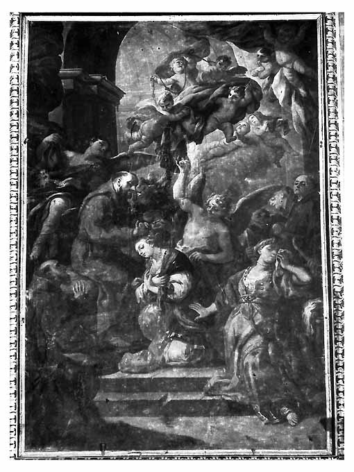 San Francesco e santa Chiara (dipinto) di Miglionico Andrea (sec. XVIII)