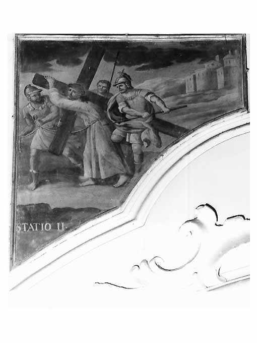 via Crucis, stazione II: Gesù caricato della croce (dipinto, ciclo) - ambito Italia meridionale (prima metà sec. XVIII)
