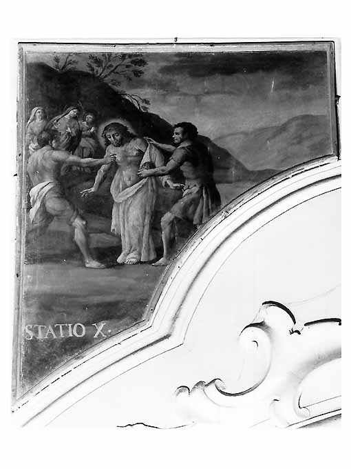 via Crucis, stazione X: Gesù spogliato e abbeverato di fiele (dipinto, ciclo) - ambito Italia meridionale (prima metà sec. XVIII)