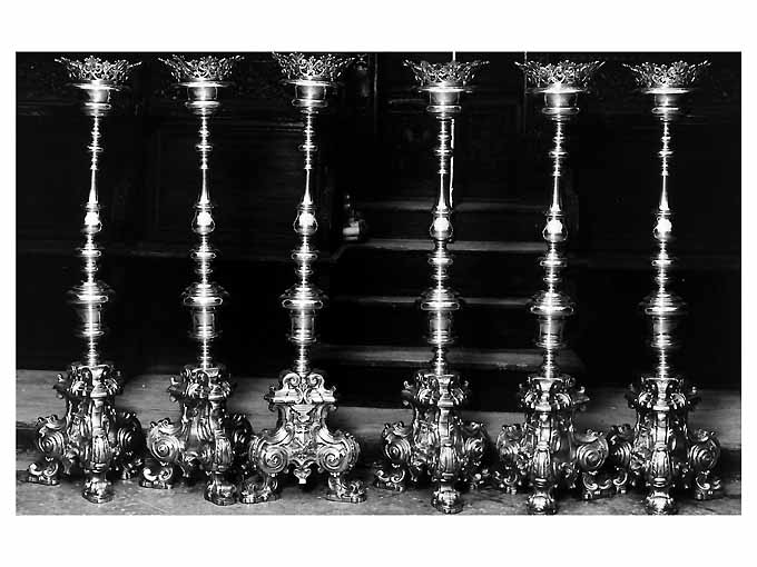 candelabro, serie - ambito napoletano (seconda metà sec. XVIII)