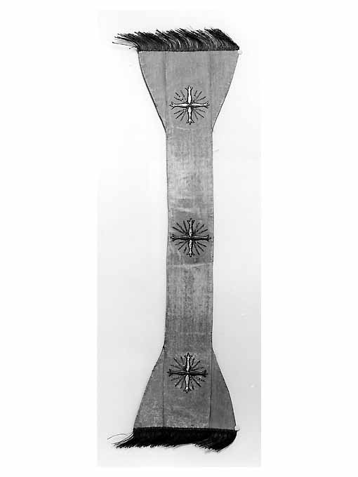 croce gigliata (manipolo, elemento d'insieme) - ambito italiano (fine/inizio secc. XVIII/ XIX)