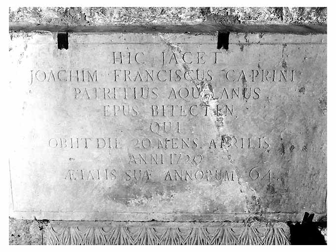 lapide tombale - ambito barese (sec. XVIII)