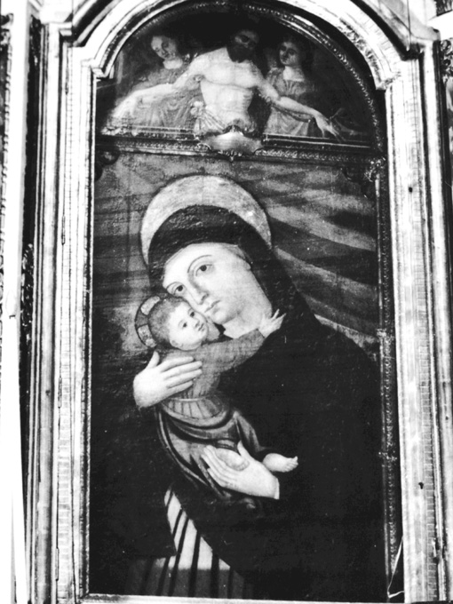 Madonna con Bambino (dipinto) di Palvisino Francesco (secc. XVI/ XVII)