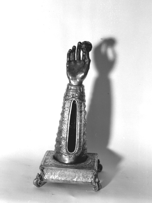 braccio (reliquiario antropomorfo) - ambito napoletano (sec. XVII)