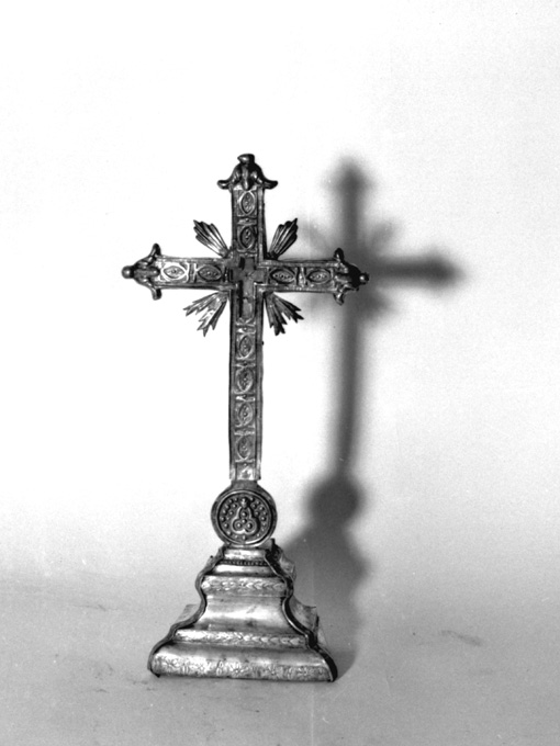 reliquiario - a croce - ambito napoletano (sec. XVII)