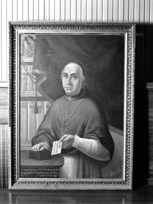 Il vescovo Giuseppe Giusti, ritratto di ecclesiastico (dipinto) di Boccianti P (sec. XVIII)